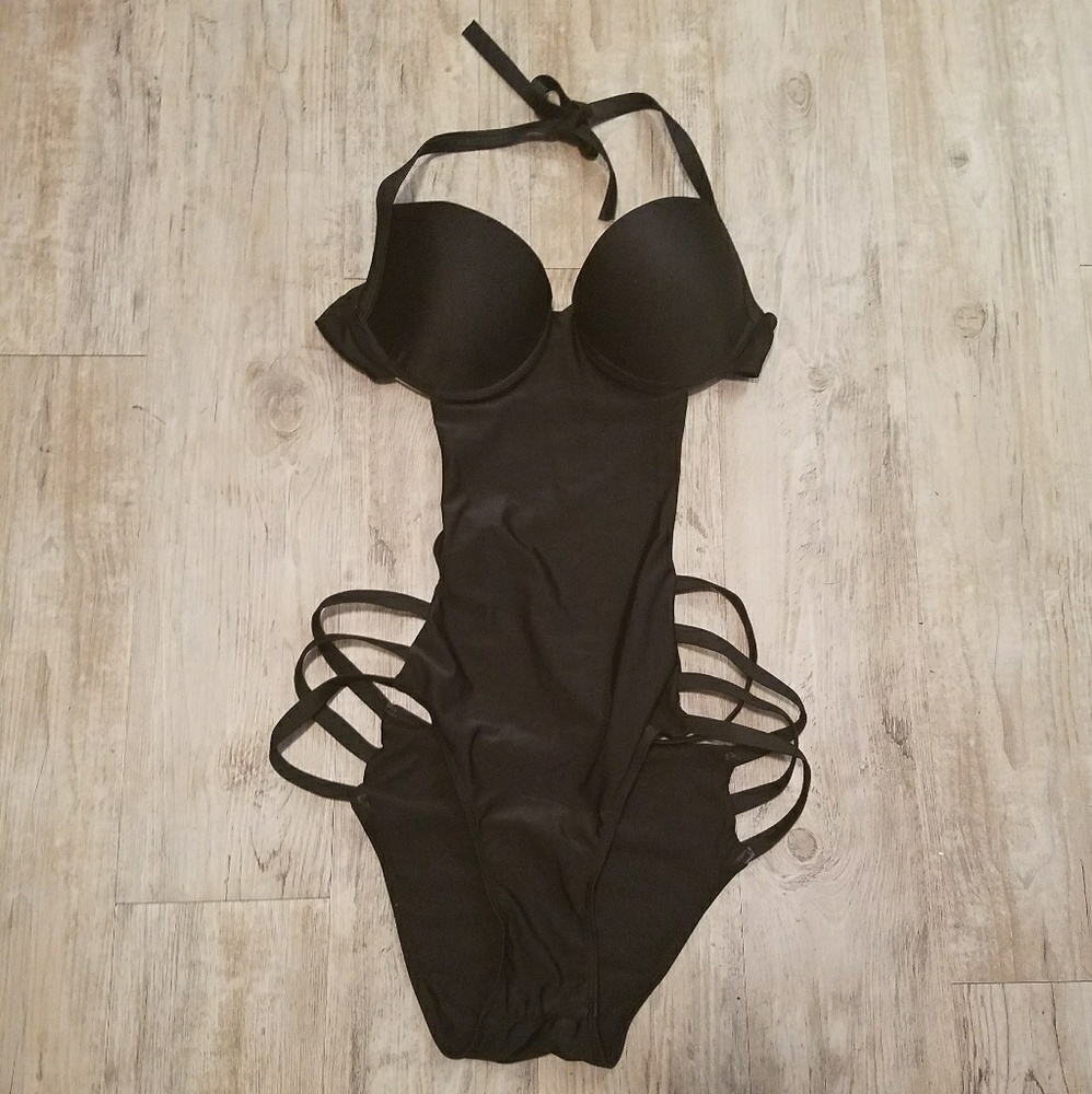 Black one piece swimsuit